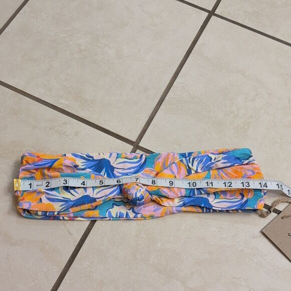 NWT Stone Fox Swim SET Lele Top and River Bottom Tropical Lily Blue Revolve - Picture 5 of 15